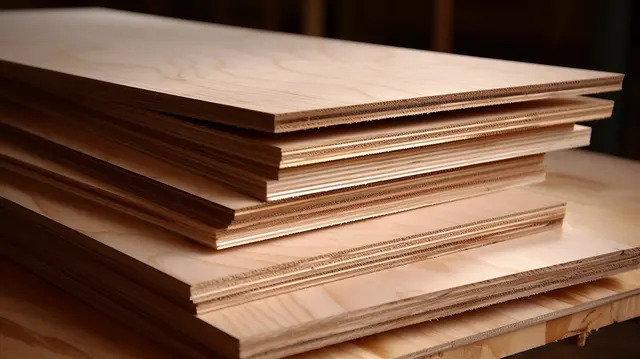 stack of plywood shipment