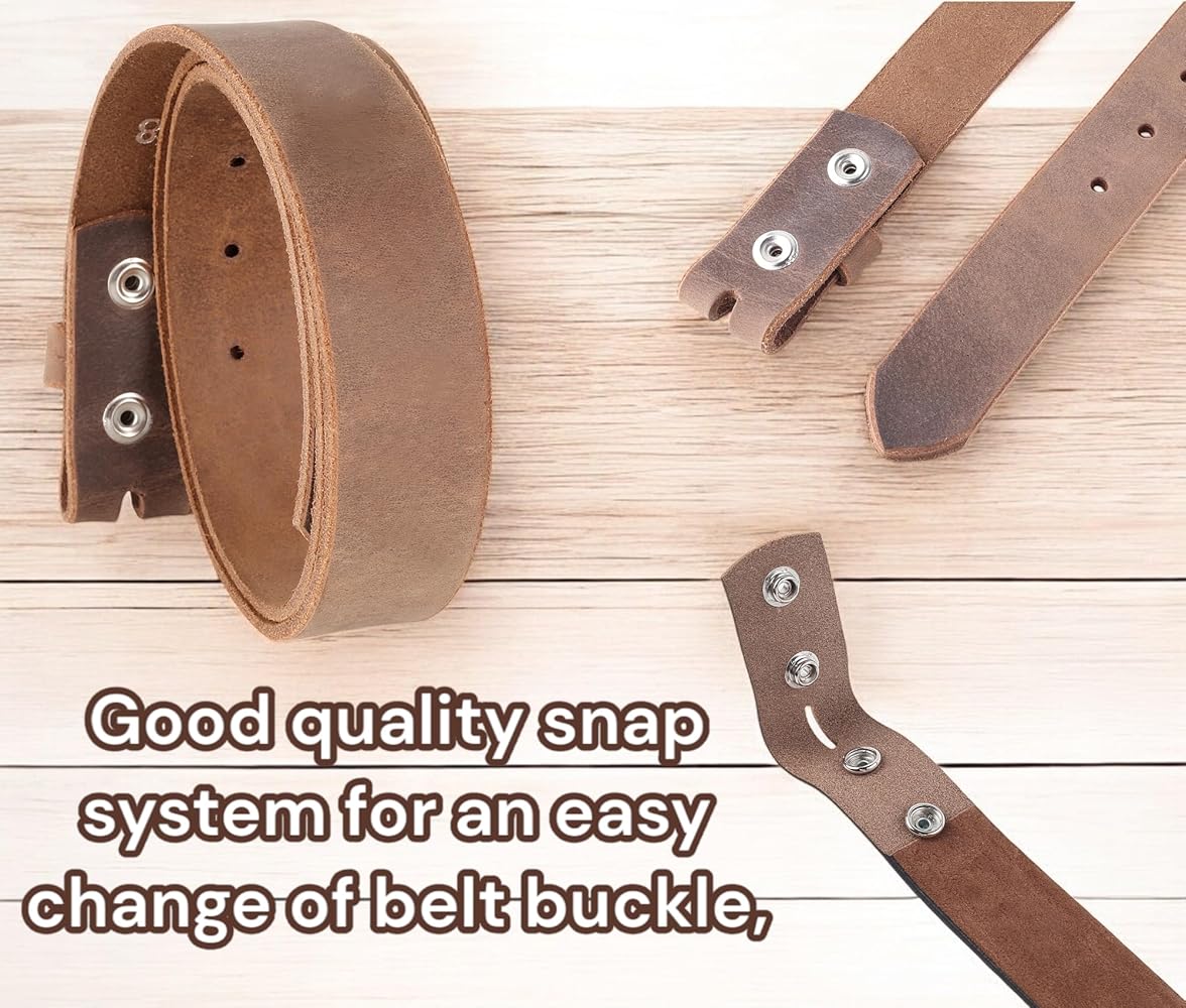 Leather Belt for Belt Buckle