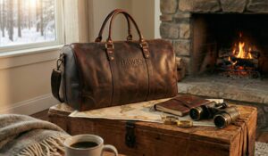 leather weekender bag